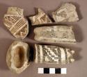 Sherds, vessel fragments, and  handle