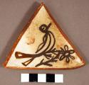 Triangular pottery tile