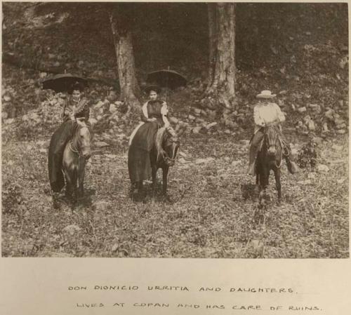 Don Dionicio Urritia and two daughters