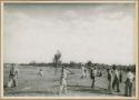 Ngobe-Bugle throwing sharpened balsa poles at opponents' ankles, next to Cricamola River, during Balseria