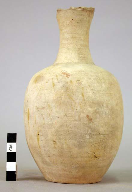 Vase, pottery, narrow neck