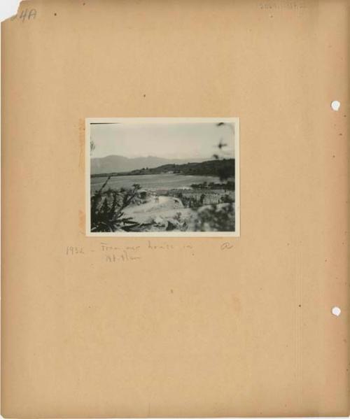 View of road and Lake Atitlan from Samuel K. Lothrop's house