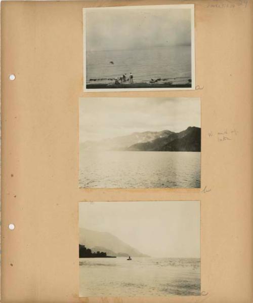 Western part of Lake Atitlan seen from shore