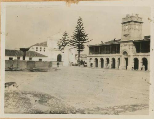 Plaza, with church and other buildings