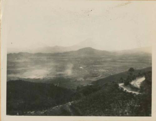 Landscape view from a mountainside