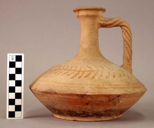 Pottery lagena (jug) - Glaze-painted ware