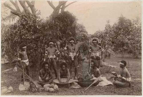 Group of men feasting on kava