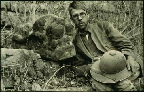 Sylvanus G. Morley in East Court, Copan, ca. 1910-1912