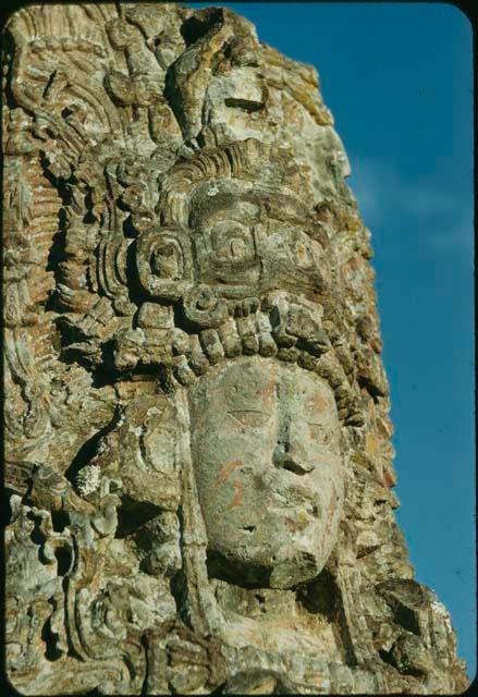 Copan, Stela H, front, detail