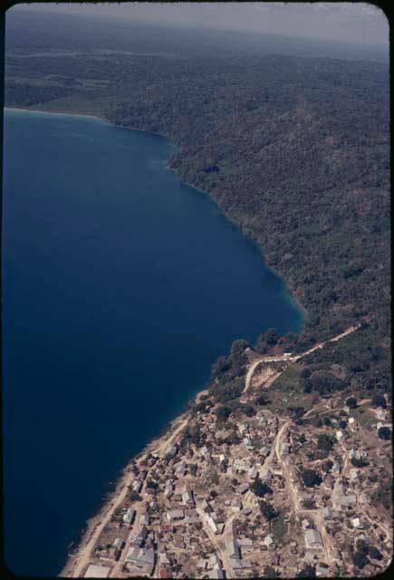 Aerial view of San Andres, showing site of Ian Graham's house