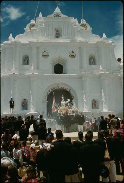 Procession in front of church