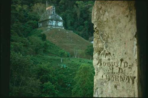 Palenque, Charnay's graffito