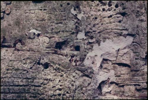 El Perú/Waka, Stela 27, showing subsequent damage