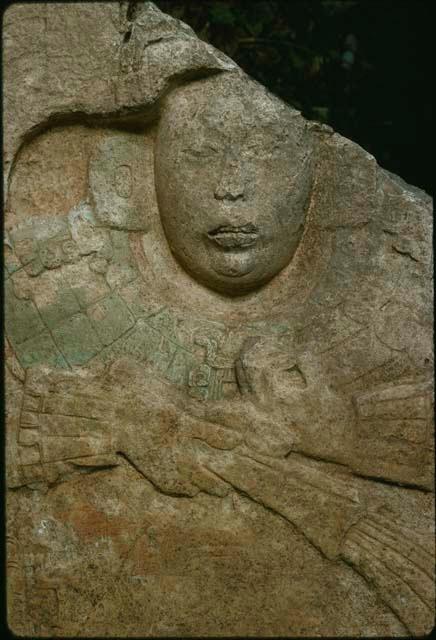 Piedras Negras, Stela 1, head