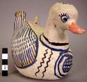 Ceramic polychrome bird (duck)  bank