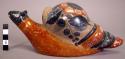 Ceramic Polychrome burnished snail figurine