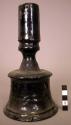 Ceramic black glazed candlestick