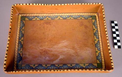 Ceramic glazed rectangular baking dish