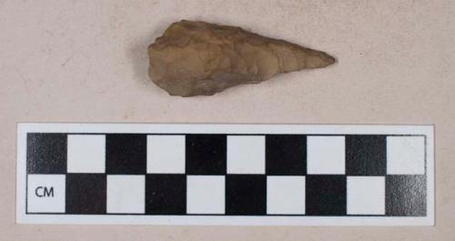 Chipped stone, ovate biface, possible perforator