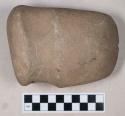 Ground stone, grooved axe with flat end