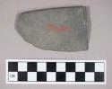 Ground stone, notched fragment, possible sharpener