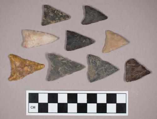 Chipped stone, triangular bifaces