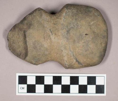 Ground stone, grooved axe with triangular end