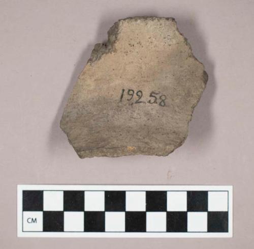 Ceramic, earthenware, rim sherd impressed decoration