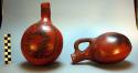 Pottery water bottles - red and black