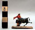 Ceramic polychrome miniature bullfighter