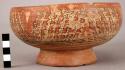 Mora polychrome pottery pedestal bowl