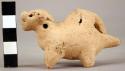 Small buff ware animal figurine