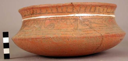 Mora: Santa Marta polychrome pottery bowl - broken