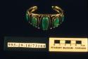 Bracelet set with 5 oval turquoise stones
