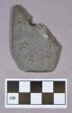 Ground stone, gorget fragment, engraved and incised