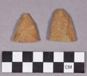 Chipped stone, projectile points, fragmented tips