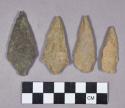 Chipped stone, projectile points, stemmed