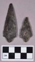 Chipped stone, projectile points, contracting-stemmed