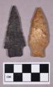 Chipped stone, projectile points, stemmed