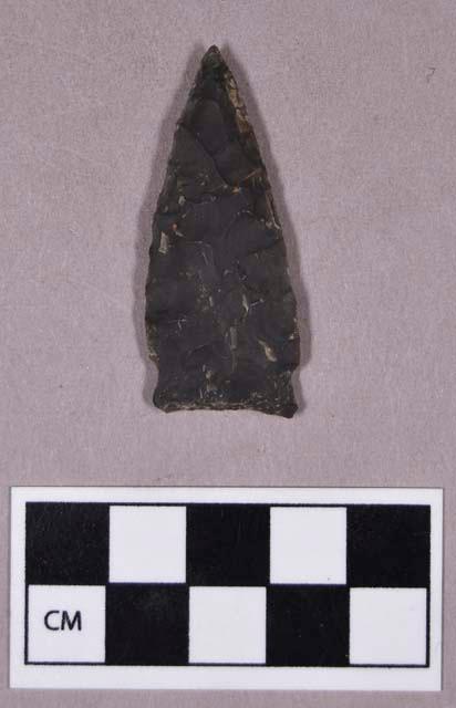 Chipped stone, projectile point, stemmed