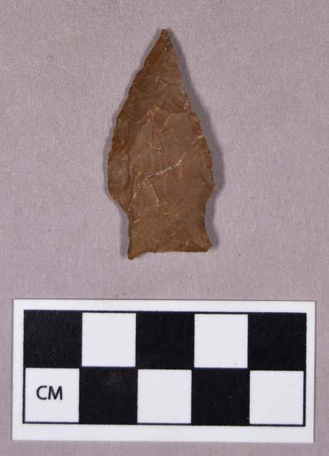 Chipped stone, projectile point, stemmed