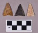 Chipped stone, projectile points, triangular