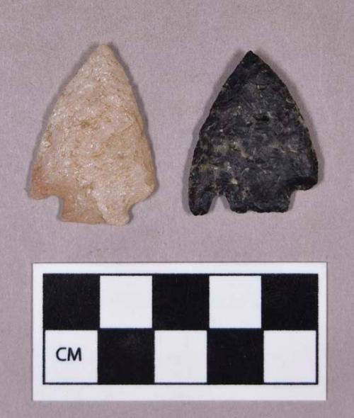 Chipped stone, projectile points, corner-notched and basal-notched