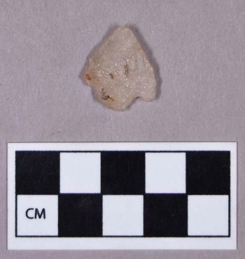 Chipped stone, projectile point, corner-notched, quartz