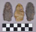 Chipped stone, projectile points, stemmed