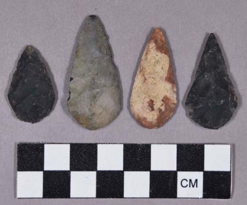 Chipped stone, projectile points, leaf-shaped