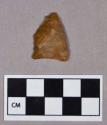 Chipped stone, projectile point, asymmetrical