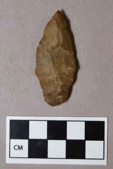 Chipped stone, projectile point, stemmed