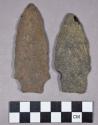 Chipped stone, projectile points, stemmed