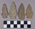 Chipped stone, projectile points, stemmed